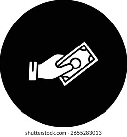 Give Money vector icon. Can be used for printing, mobile and web applications.