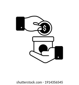  Give money Vector Icon Style Illustration. EPS 10 File