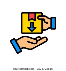 Dar Sobre A Ilustração Do Vetor De Cor Linear Do Ícone