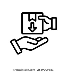 Give Over Icon Outline Vector Illustration