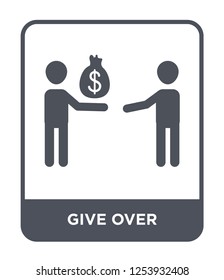 give over icon vector on white background, give over trendy filled icons from Humans collection, give over simple element illustration