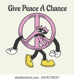 Give Peace a Chance With Peace Groovy Character Design
