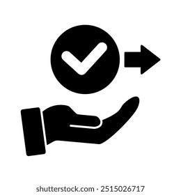 give permission concept line icon. Simple element illustration. give permission concept outline symbol design.