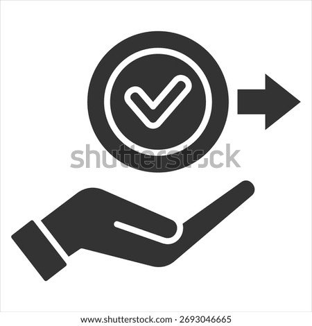 Give Permission Glyph Icon Vector Illustration