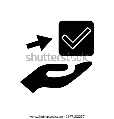 give permission icons. simple solid vector