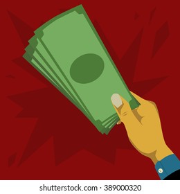 Give plenty of pieces of paper money