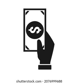 Give or receive money. Illustration vector