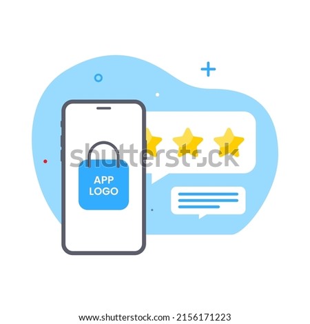 give review and rate mobile app pop up permission concept illustration flat design vector eps10. modern graphic element for landing page, empty state ui, infographic, icon