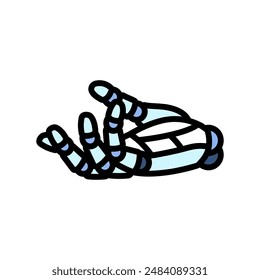 give robot hand gesture color icon vector. give robot hand gesture sign. isolated symbol illustration
