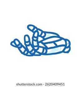give robot hand gesture doodle icon sketch vector. give robot hand gesture sign. isolated symbol illustration