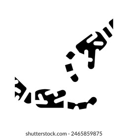 give robot hand gesture glyph icon vector. give robot hand gesture sign. isolated symbol illustration