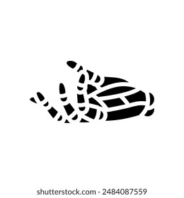 give robot hand gesture glyph icon vector. give robot hand gesture sign. isolated symbol illustration
