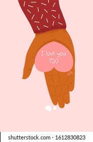 Give and share your love for people on Valentine's Day.valentine's day poster decoration.vector illustration