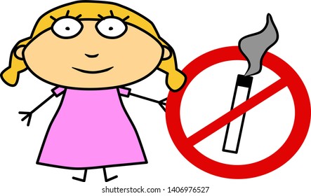 To give up smoking. Social problem. Combating tobacco addiction. Woman quits smoking. 