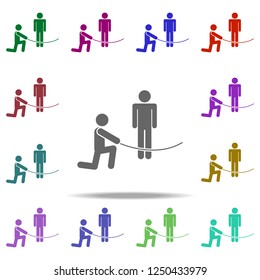 give a step icon. Elements of Day of jokes in multi color style icons. Simple icon for websites, web design, mobile app, info graphics