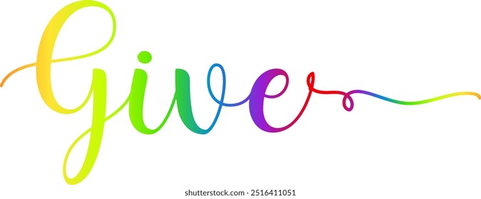 Give text, gradient Give text vector