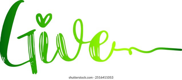 Give text, gradient Give text vector