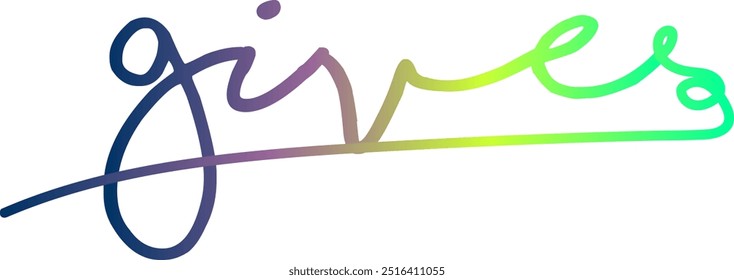 Give text, gradient Give text vector