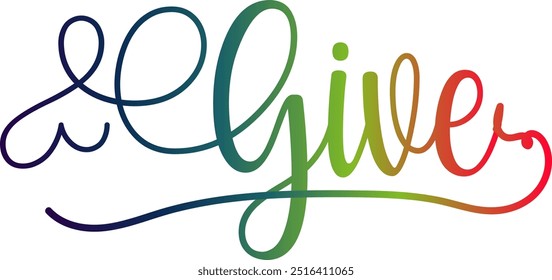 Give text, gradient Give text vector