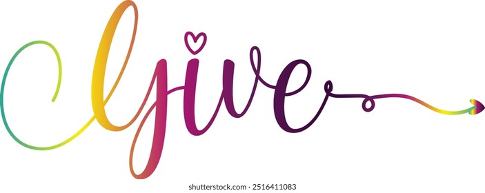 Give text, gradient Give text vector