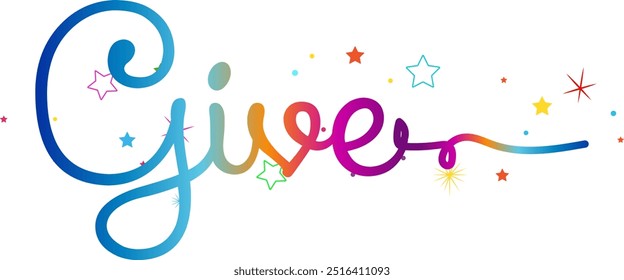Give text, gradient Give text vector