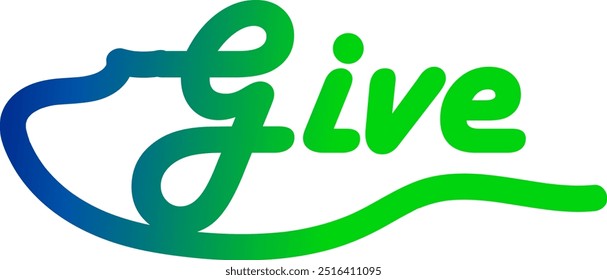 Give text, gradient Give text vector