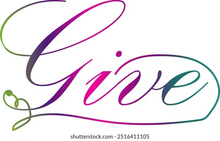 Give text, gradient Give text vector