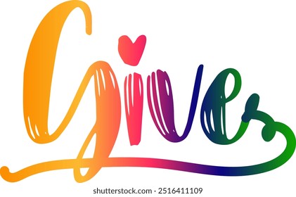 Give text, gradient Give text vector