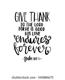 Give Thank Lord Bible Verse Hand Stock Vector (Royalty Free) 545884675 ...