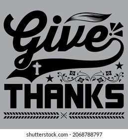 Give thanks bible verse religious tshirt design 