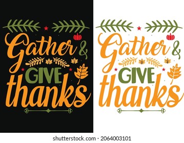 Give Thanks Fall T-Shirt Design Thanksgiving Fall