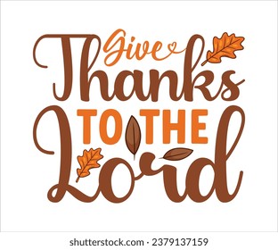 Danke an den Lord Thanksgiving T-Shirt Design Template T-Shirt