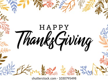 Give thanks season hand drawn vector