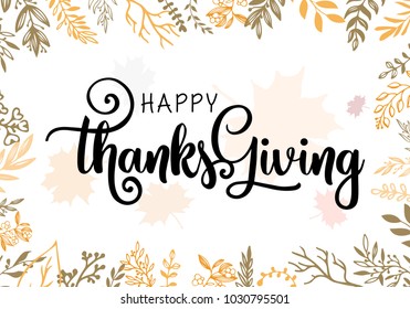 Give thanks season hand drawn vector