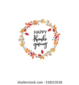 Give thanks season hand drawn vector