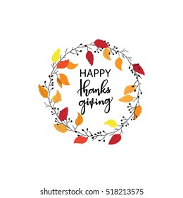 Give thanks season hand drawn vector