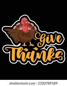 GIVE THANKS T SHIRT DESIGN