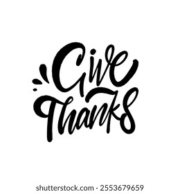 Give Thanks typography great for enhancing gratitude themed content and messages for all occasions