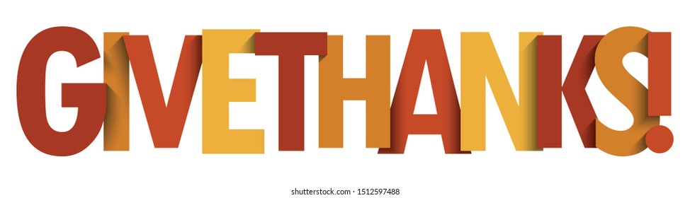 GIVE THANKS! vector typography banner