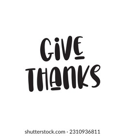 give thinks text on white background.
