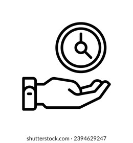 give time icon. vector line icon for your website, mobile, presentation, and logo design.