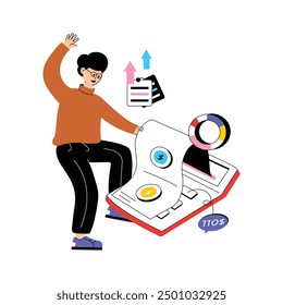 Give a try to this flat illustration of profit