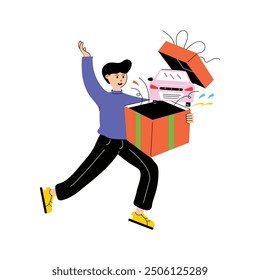 Give a try to this perfectly designed vector illustration of lucky draw