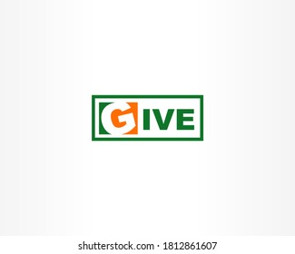 Give typhography logo vector graphic design
