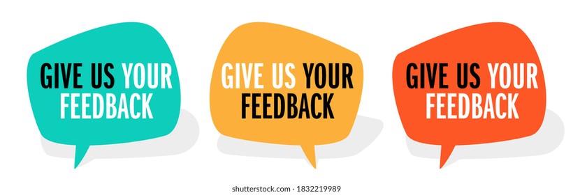 Give Us Your Feedback On Speech Bubble