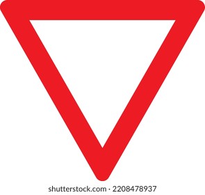 Give Way To All Traffic Red Triangle Sign