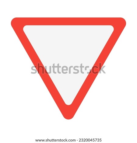 Give way icon in flat style, use for website mobile app presentation