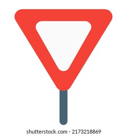 Dar paso a la señal de la forma del triángulo invertido