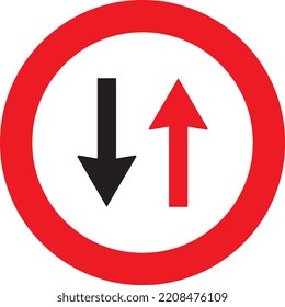 Give Way To Oncoming Traffic, Road Narrows