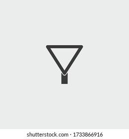 icono de la señalización de paso. vector de señalización de paso en fondo gris